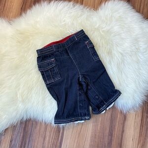 Vintage Tommy Hilfiger Lace Hem Denim Capris Shorts • Size 3/6M